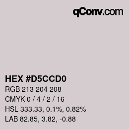 Color code: HEX #D5CCD0 | qconv.com