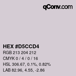 Color code: HEX #D5CCD4 | qconv.com