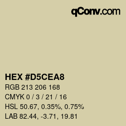 Color code: HEX #D5CEA8 | qconv.com