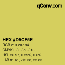 Color code: HEX #D5CF5E | qconv.com