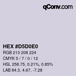 Color code: HEX #D5D0E0 | qconv.com