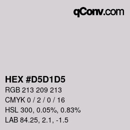 Color code: HEX #D5D1D5 | qconv.com