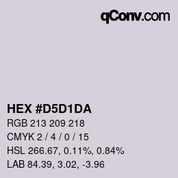 Color code: HEX #D5D1DA | qconv.com
