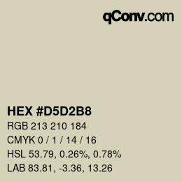 Color code: HEX #D5D2B8 | qconv.com