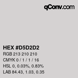 Code couleur: HEX #D5D2D2 | qconv.com