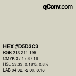 Color code: HEX #D5D3C3 | qconv.com