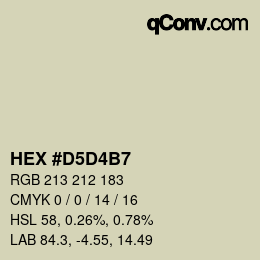 カラーコード: HEX #D5D4B7 | qconv.com