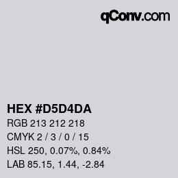 Color code: HEX #D5D4DA | qconv.com