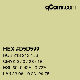 Farbcode: HEX #D5D599 | qconv.com
