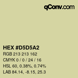 カラーコード: HEX #D5D5A2 | qconv.com