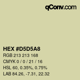カラーコード: HEX #D5D5A8 | qconv.com