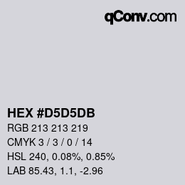 Color code: HEX #D5D5DB | qconv.com
