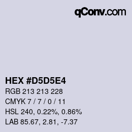 Color code: HEX #D5D5E4 | qconv.com
