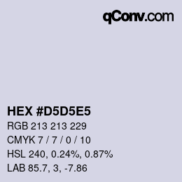 Color code: HEX #D5D5E5 | qconv.com