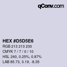 Color code: HEX #D5D5E6 | qconv.com