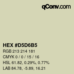 Color code: HEX #D5D6B5 | qconv.com