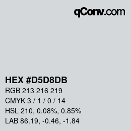 Color code: HEX #D5D8DB | qconv.com