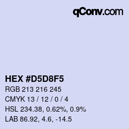 カラーコード: HEX #D5D8F5 | qconv.com