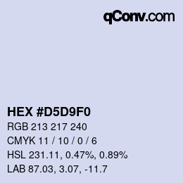 Color code: HEX #D5D9F0 | qconv.com