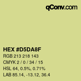 カラーコード: HEX #D5DA8F | qconv.com