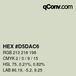 カラーコード: HEX #D5DAC6 | qconv.com