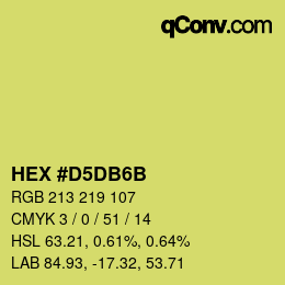 カラーコード: HEX #D5DB6B | qconv.com