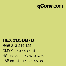 Color code: HEX #D5DB7D | qconv.com