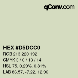 カラーコード: HEX #D5DCC0 | qconv.com