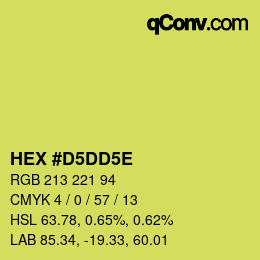 カラーコード: HEX #D5DD5E | qconv.com