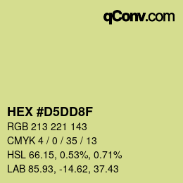 Farbcode: HEX #D5DD8F | qconv.com
