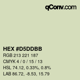 カラーコード: HEX #D5DDBB | qconv.com