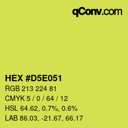 Color code: HEX #D5E051 | qconv.com