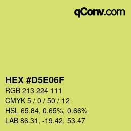 カラーコード: HEX #D5E06F | qconv.com