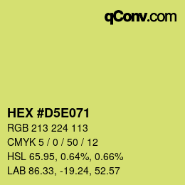 Color code: HEX #D5E071 | qconv.com