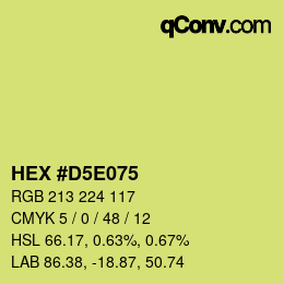 Color code: HEX #D5E075 | qconv.com