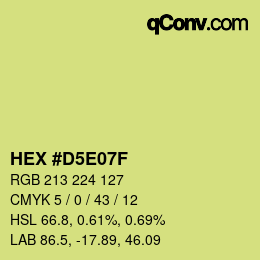 Farbcode: HEX #D5E07F | qconv.com