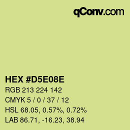 カラーコード: HEX #D5E08E | qconv.com