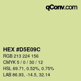 カラーコード: HEX #D5E09C | qconv.com