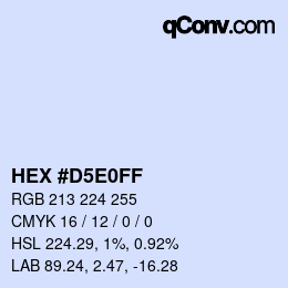Color code: HEX #D5E0FF | qconv.com