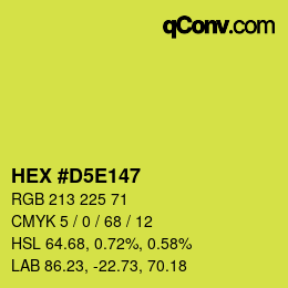 Color code: HEX #D5E147 | qconv.com