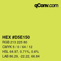 Color code: HEX #D5E150 | qconv.com