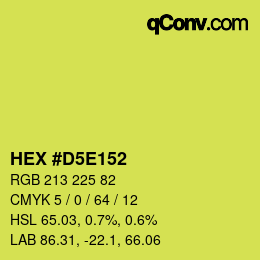 Color code: HEX #D5E152 | qconv.com