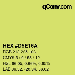 Color code: HEX #D5E16A | qconv.com