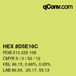 Color code: HEX #D5E16C | qconv.com