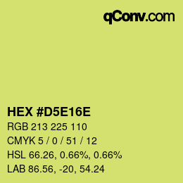 カラーコード: HEX #D5E16E | qconv.com