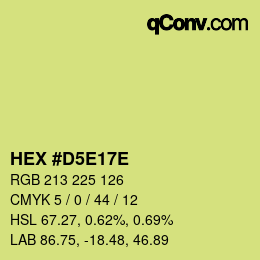 Color code: HEX #D5E17E | qconv.com