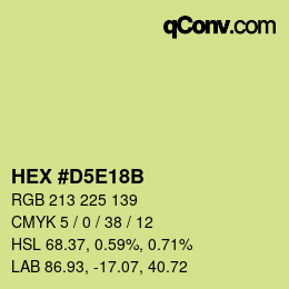 Farbcode: HEX #D5E18B | qconv.com