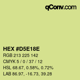 Código de color: HEX #D5E18E | qconv.com