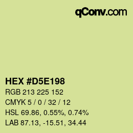 Color code: HEX #D5E198 | qconv.com