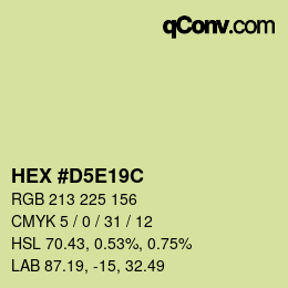 Color code: HEX #D5E19C | qconv.com